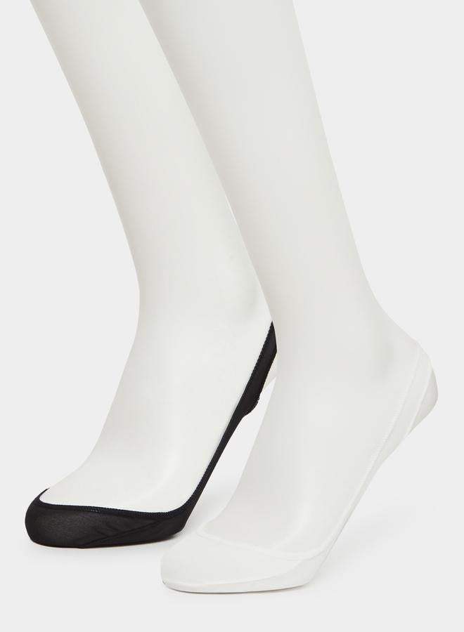 ستايلي طقم زوجين جوارب خفية سادة - Image 1